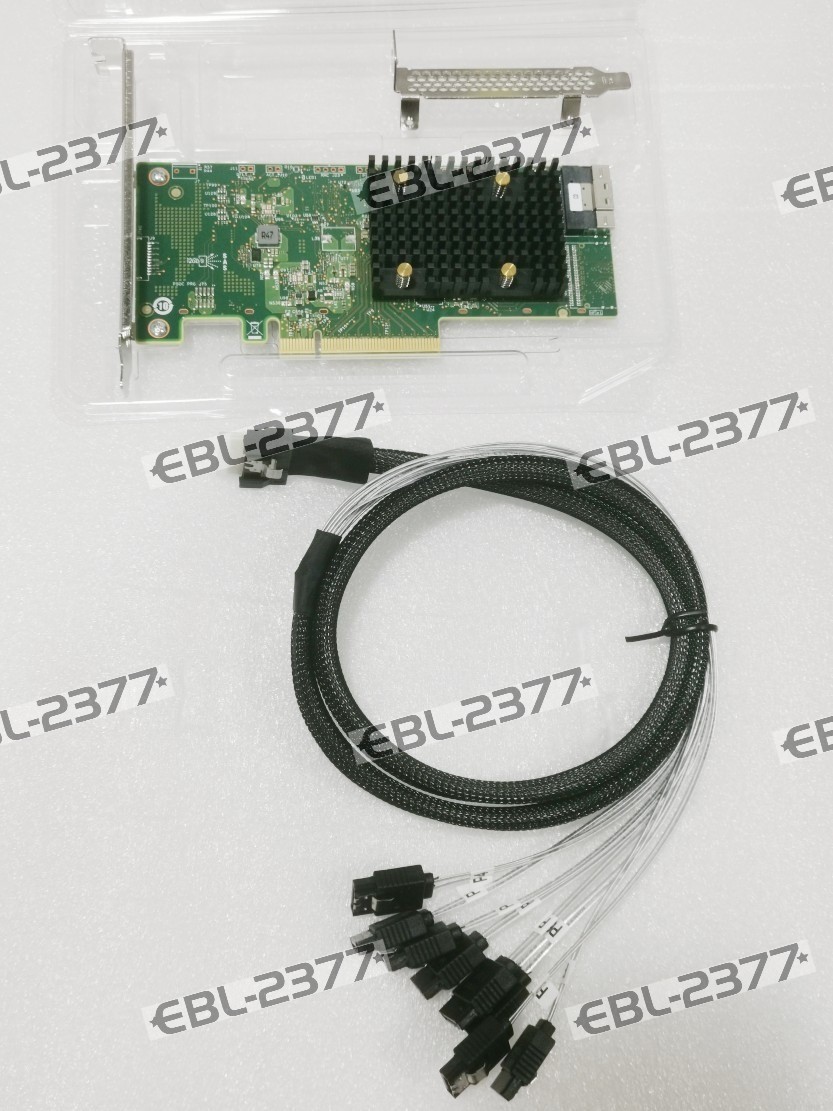 LSI 9500-8i Tri-Mode HBA IT Mode ZFS TrueNAS UNRAID w/ 1*SFF-8654  SATA Cable