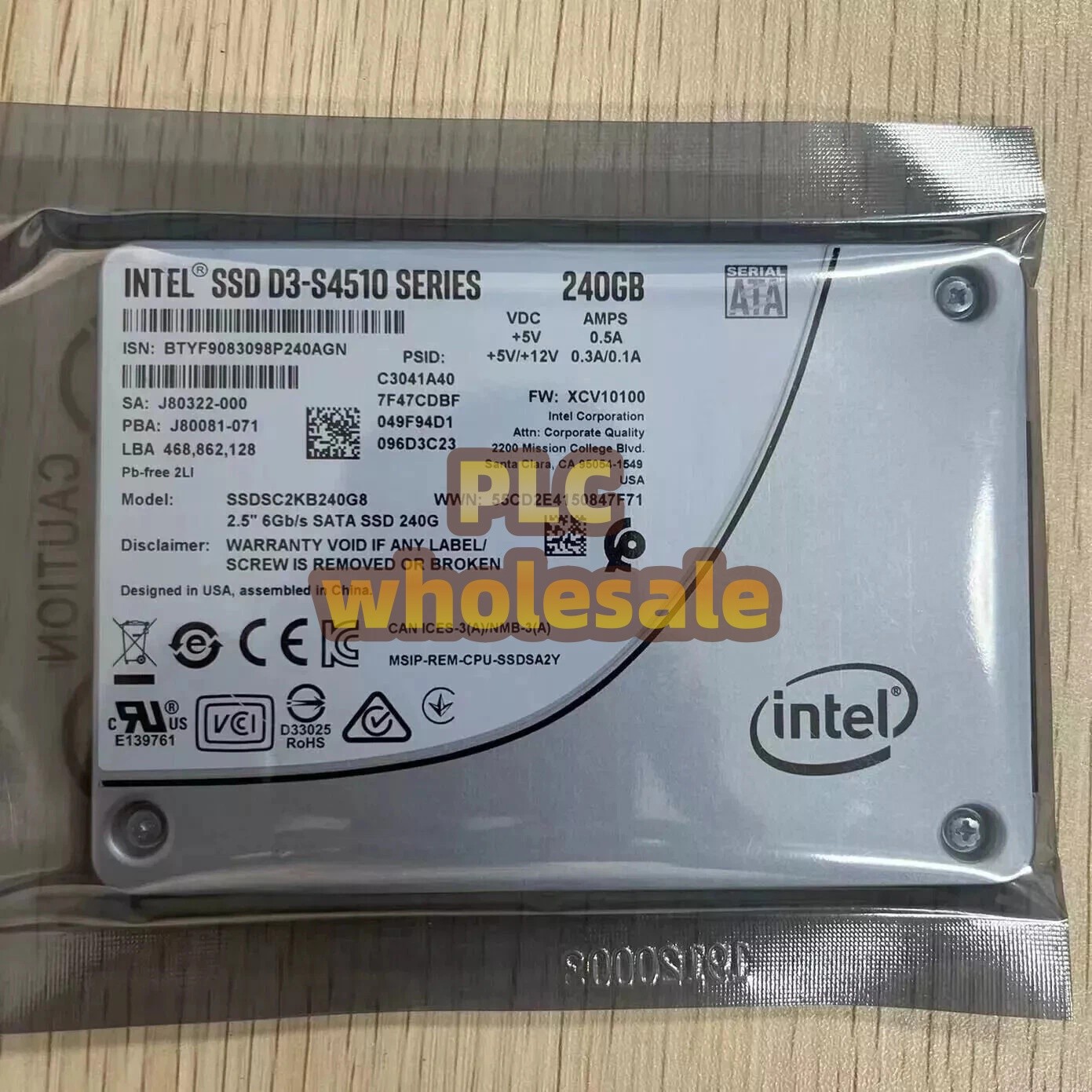 New In Box INTEL SSDSC2KB240G8 S4510 SSD 240GB 2.5" SATA 6Gb/s fast shipping