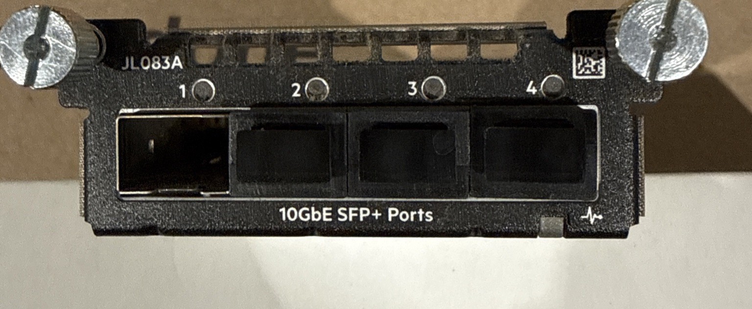 HP Aruba JL083A 4-Port SFP+ Expansion Module 10GbE SFP+ Ports 