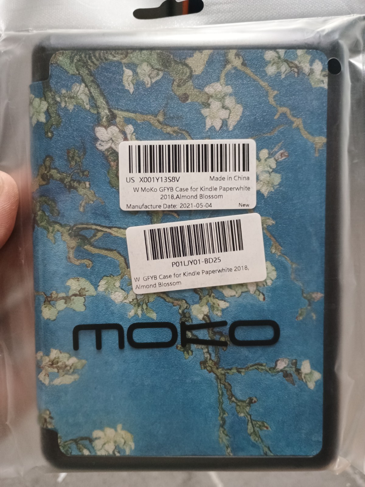 New Moko GFYB Case For Kindle Paperwhite 2018, Almond Blossom, Blue