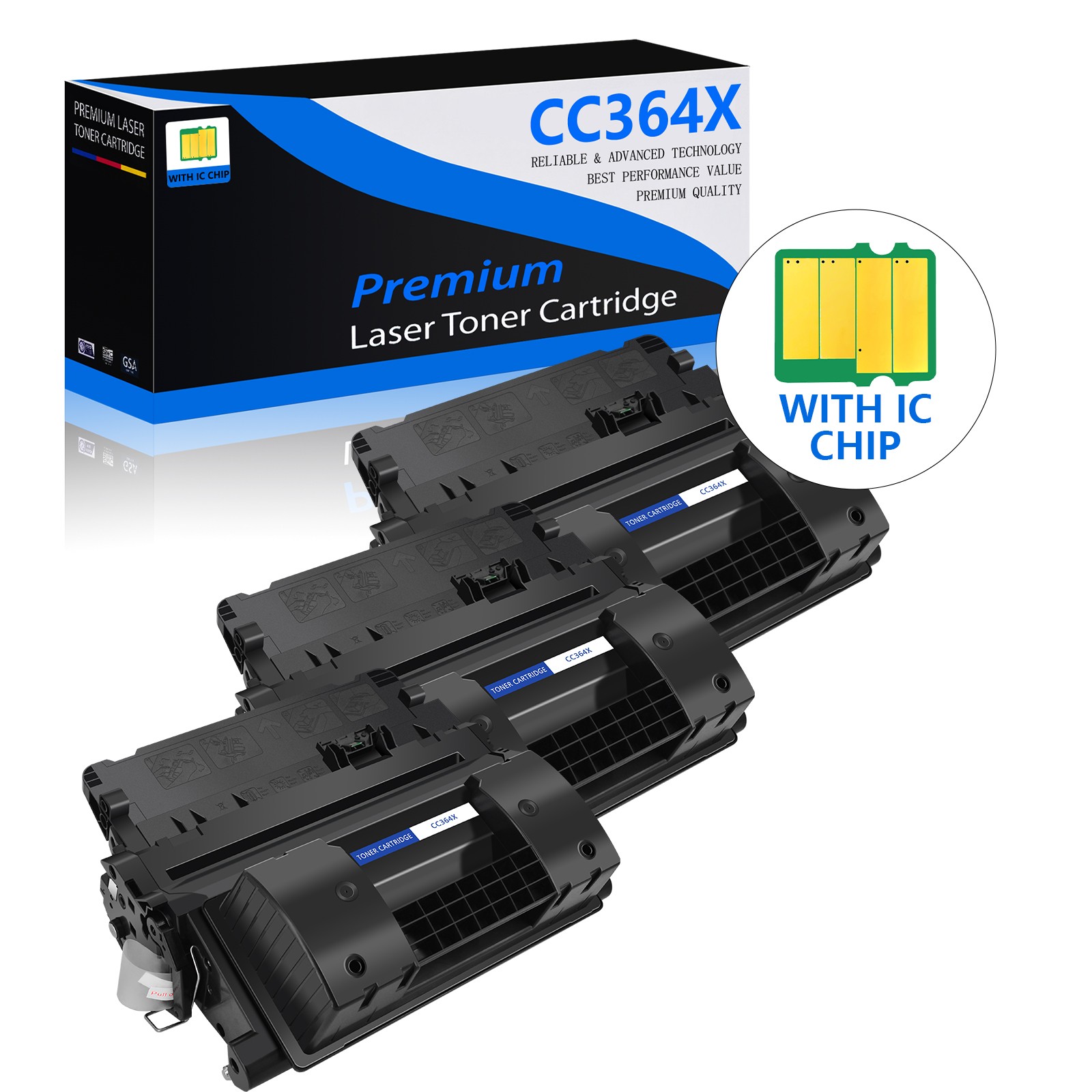 3 PACK - CC364X 64X Toner for HP LaserJet P4015dn P4015n P4015tn P4015x Printer