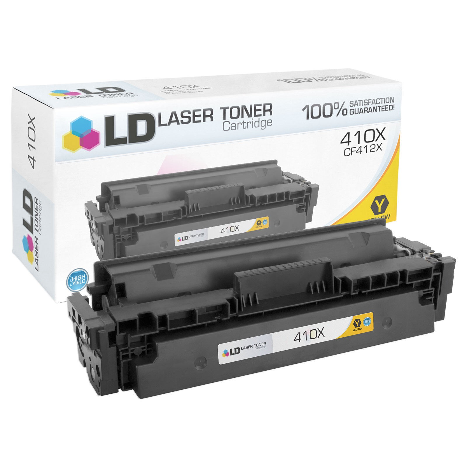 LD Compatible Replacement for HP 410X/CF412X High Yield Yellow Toner Cartridge