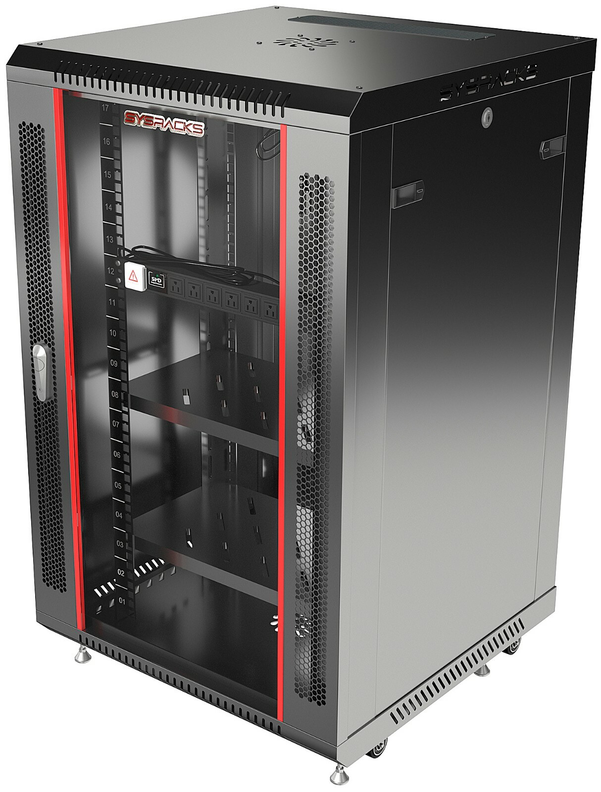 18U 24" Deep Wall Mount IT Network Server Rack Cabinet Enclosure with Acessories