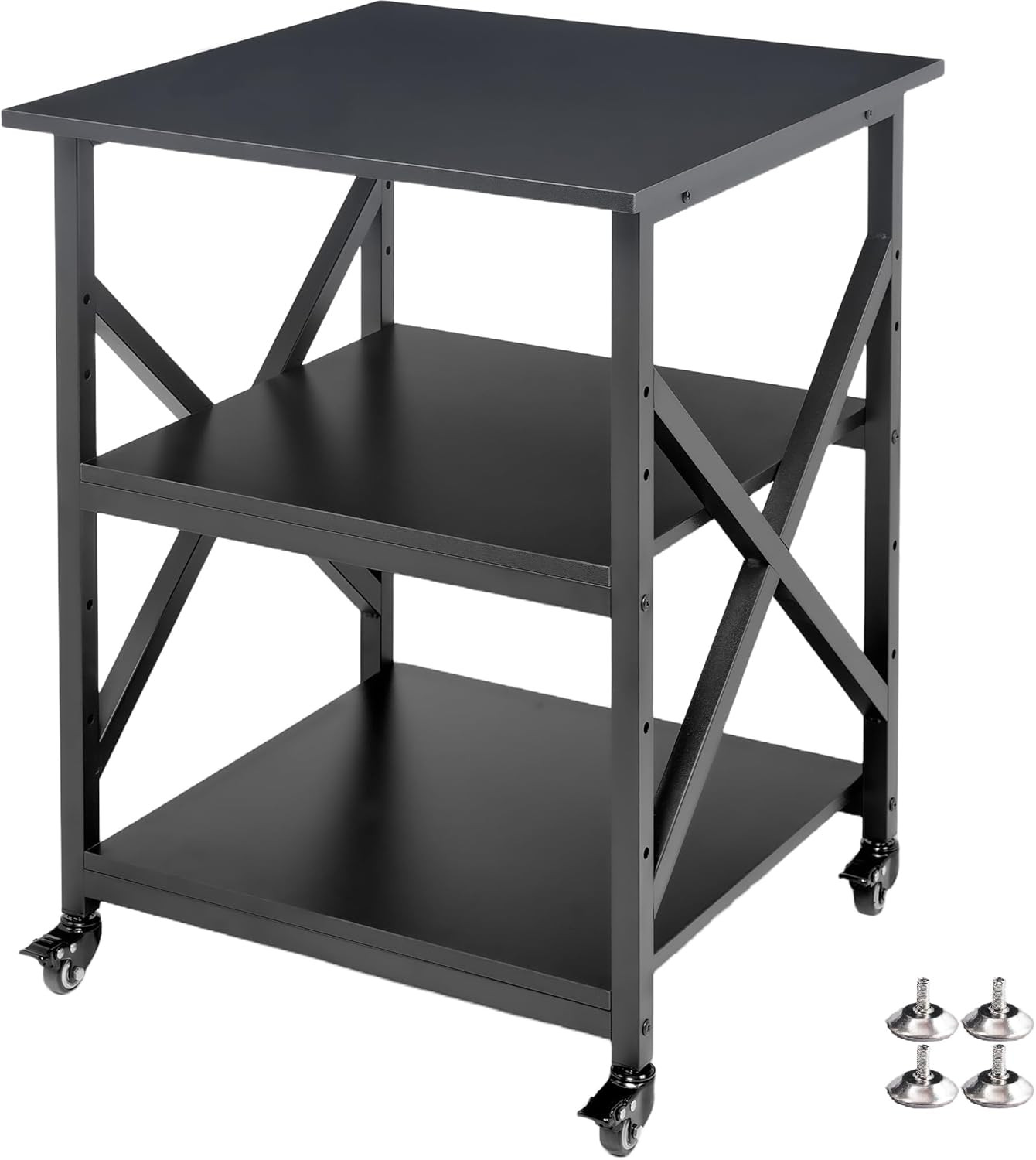 Fannova Printer Stand, 23.6 X 23.6 X 30.1 Inches Large Square Printer Table with
