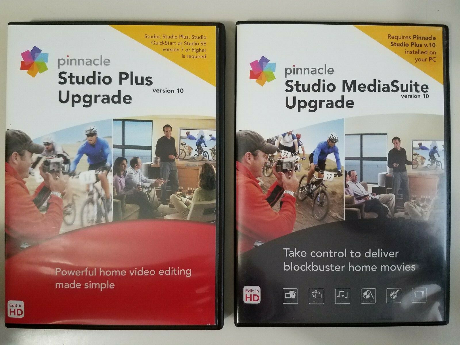 Pinnacle Studio Plus Upgrade & MediaSuite Version 10 Lot 4 Discs w/ serial code