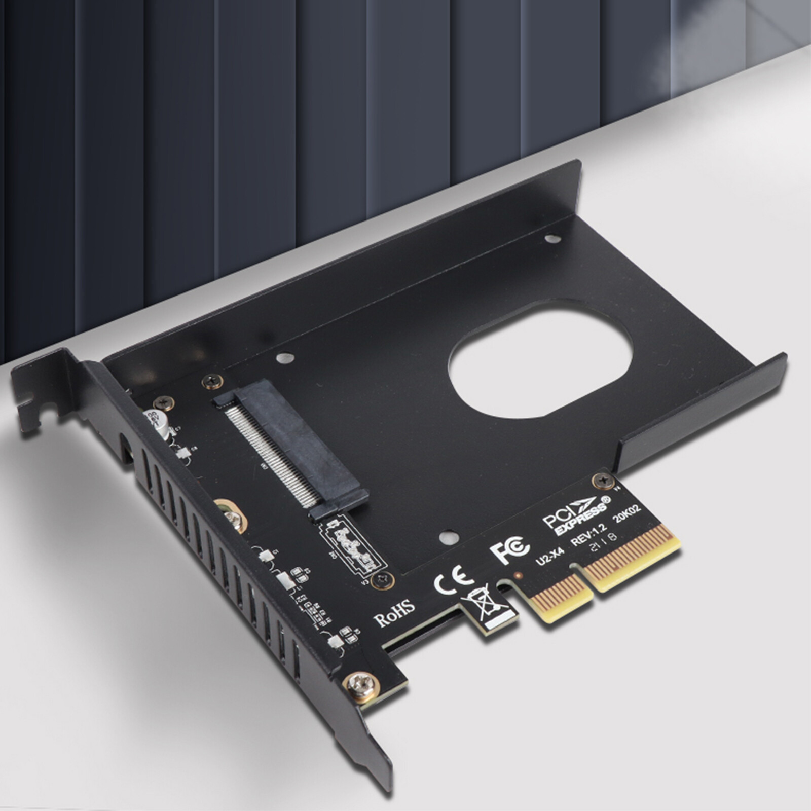 U.2 to PCIe Adapter PCI-E4.0 X4 to 2.5 Inch U.2 SFF-8639 SSD Converter Card