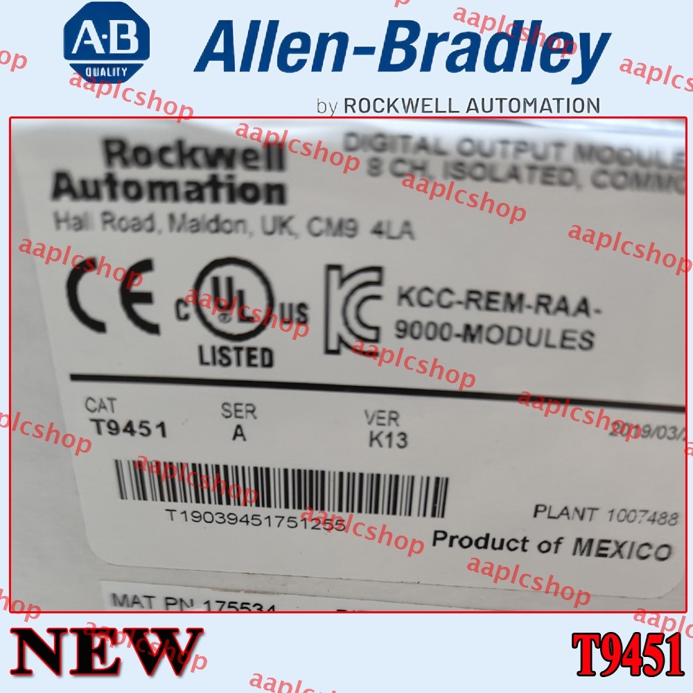 1PC AB T9451 SER A  VER K13 8PT OUTPUT ROCKWELL AUTOMATION  PLC New Sealed T9451