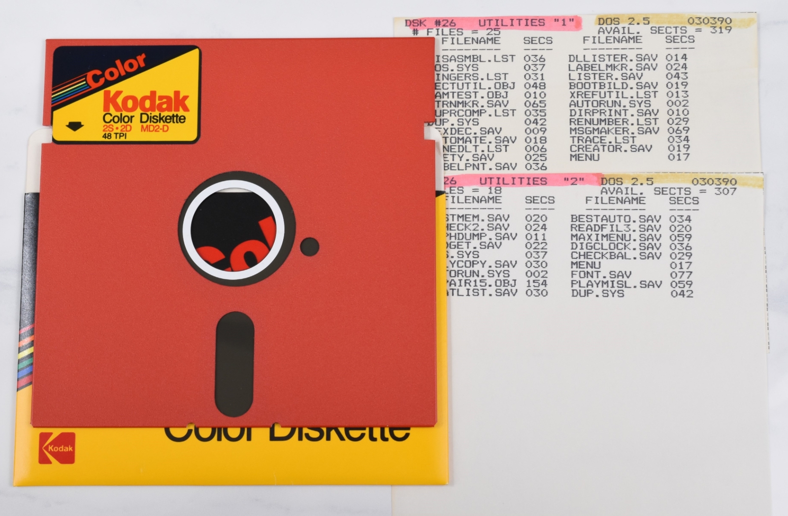 Vtg Kodak Computer Floppy Disk - Collectible, Untested, As-Is (Atari, Utilities)
