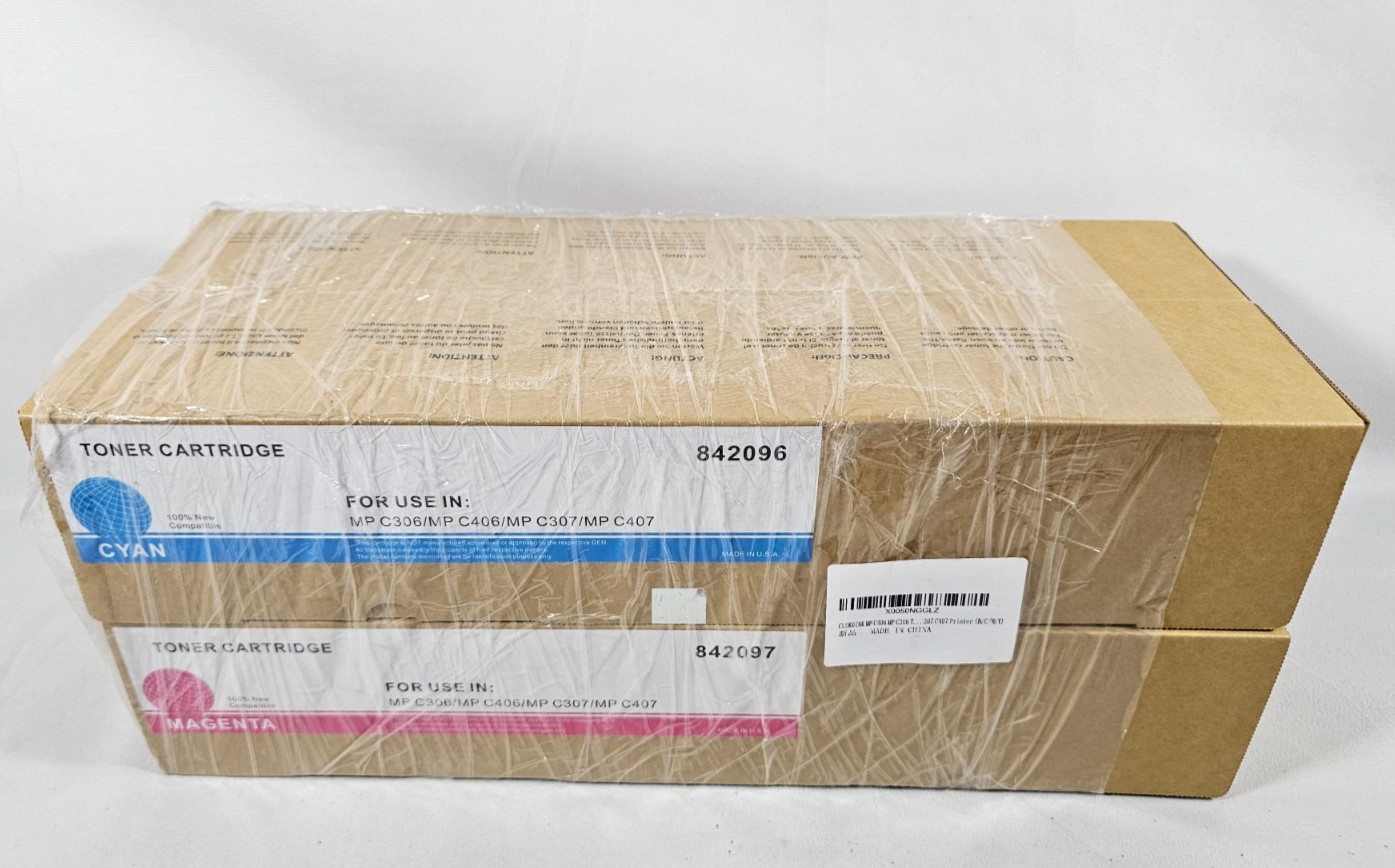 For Ricoh MP C406 MP C306 842091 4x Toner Cartridge Black Cyan Magenta Yellow