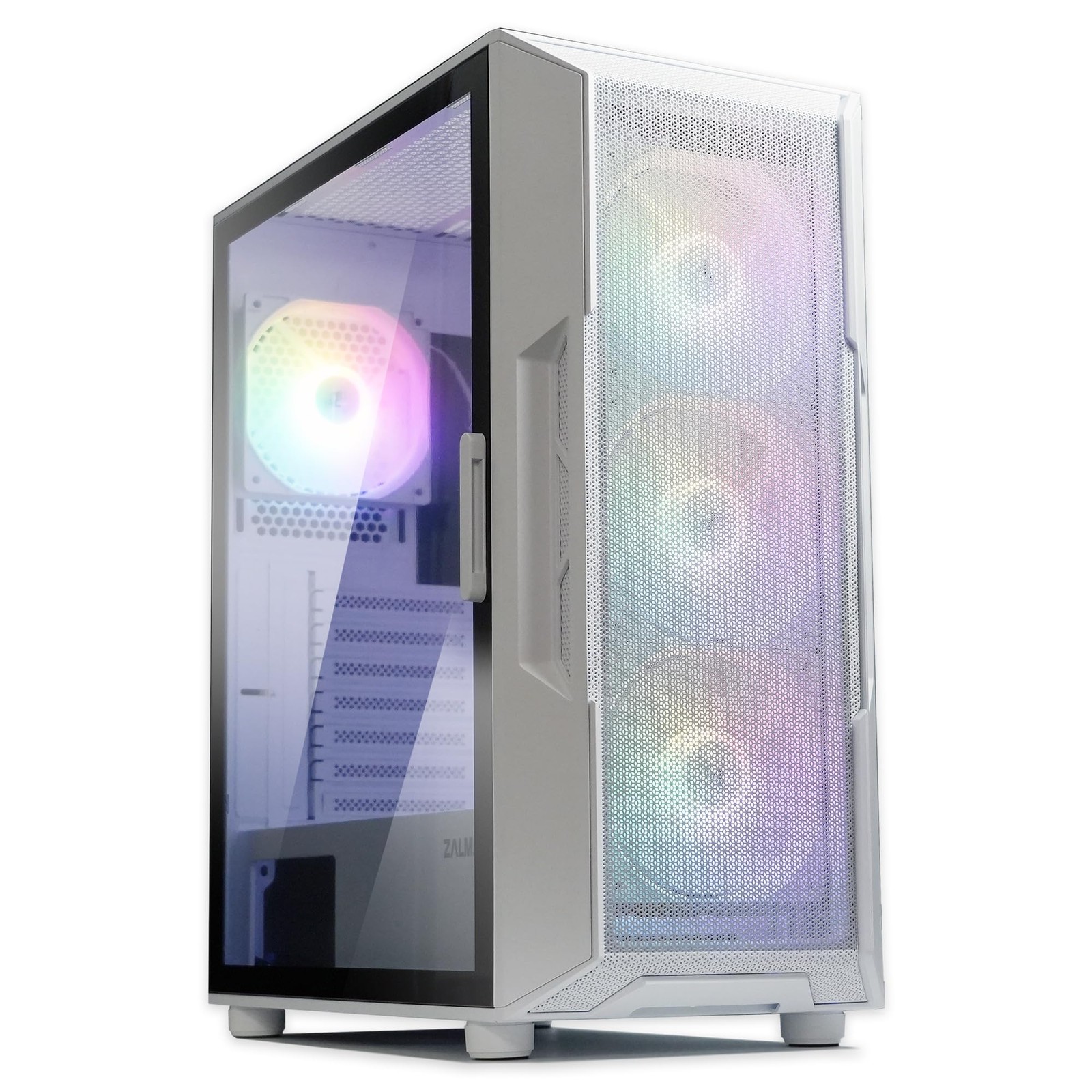 Zalman i3 Neo ATX MidTower RGB Gaming PC Desktop Computer Case, White