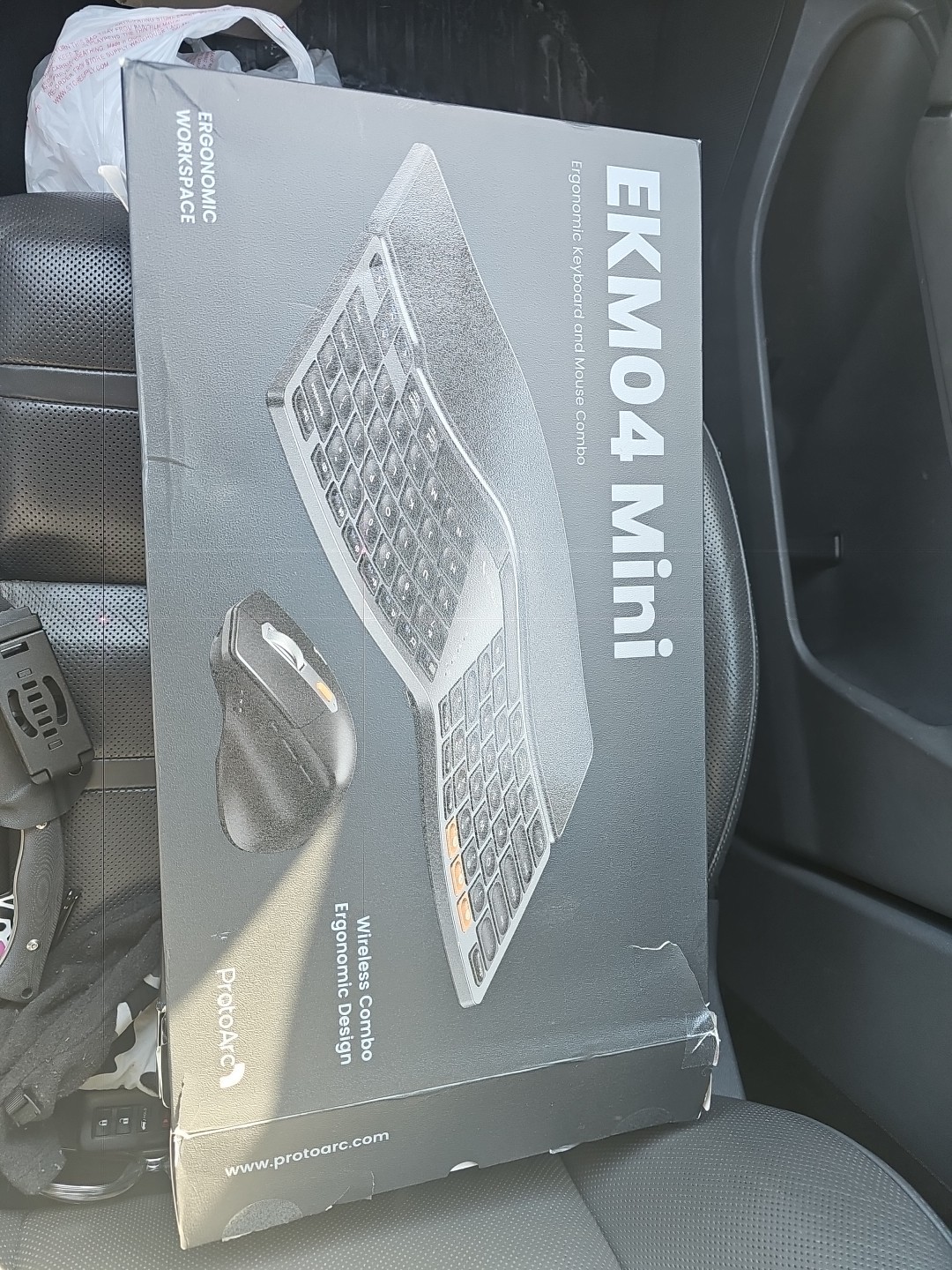 ProtoArc Bluetooth Ergonomic Keyboard Mouse, EKM04 Mini Compact Combo Kit