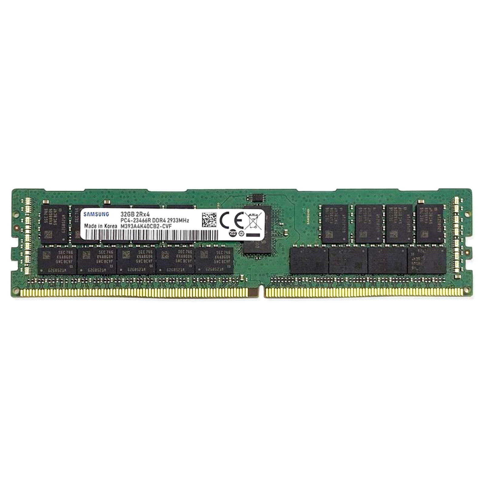 Samsung 32GB 2933MHz DDR4 RDIMM 288-Pin 1.2V 2RX4 Server Memory M393A4K40CB2-CVF