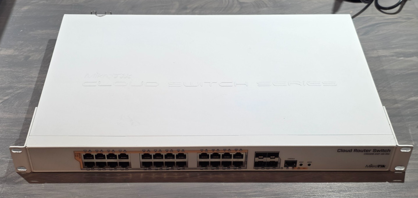 MikroTik CRS328-24P-4S+RM Cloud Router Switch 24x Gigabit 4x SFP+ 1U Rackmount