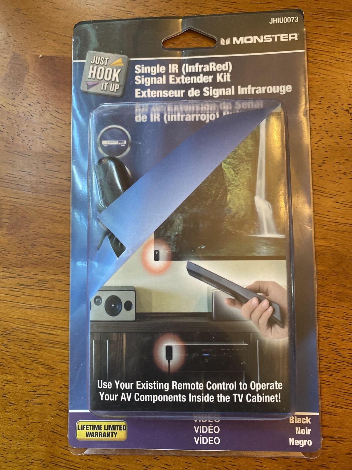 Monster JHIU0073 Just Hook It Up HDMI IR KIT Receives 26 ft & 34 to 60 KHz Black