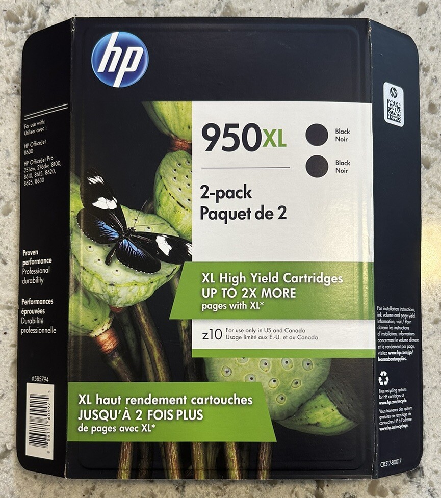 Genuine HP 950XL High Yield 1 Cartridge In Open Package. Only 1 Of  The Two Pcs