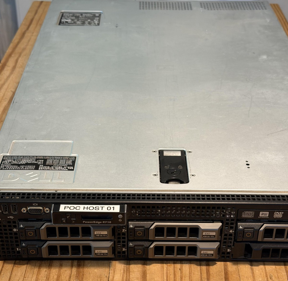 Dell PowerEdge R710 2U Rack Server SAS 450GB 15k HDDs Dual PSU DVD-RW Bay