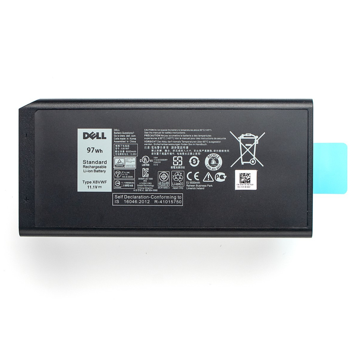 97Wh Genuine Dell X8VWF DKNKD Battery For Dell Latitude 5404 7404 Rugged Series