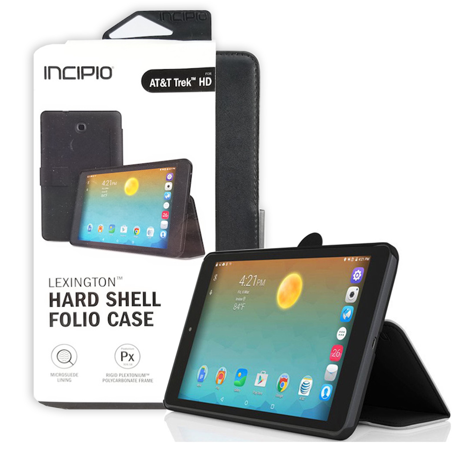 Incipio Lexington Durable Hard Shell Impact Protection Folio Case for Trek HD