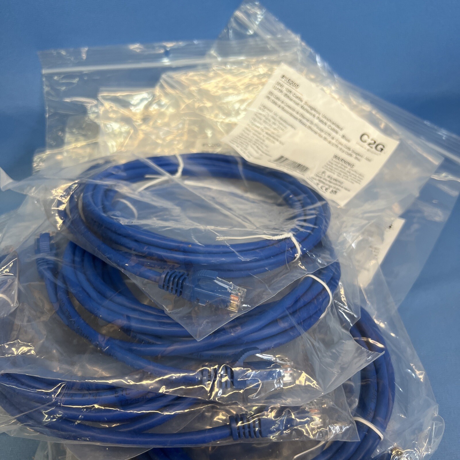 LEGRAND 15200 10FT CAT5E Molded Blue Cable Cord LOT OF 10