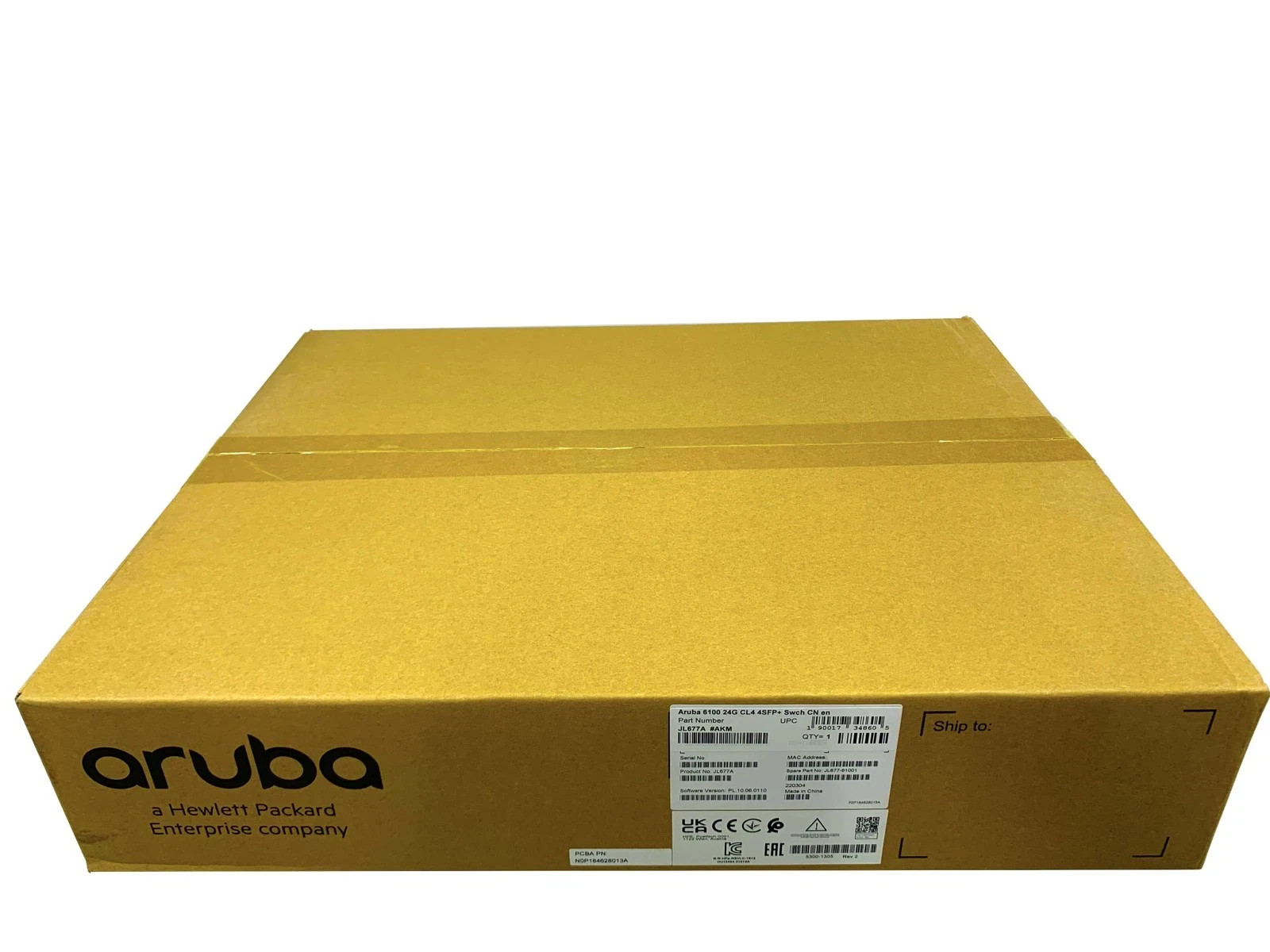NEW HPE Aruba JL677A 6100 24G Class4 PoE 4SFP+ 370W Switch -Same Day Shipping