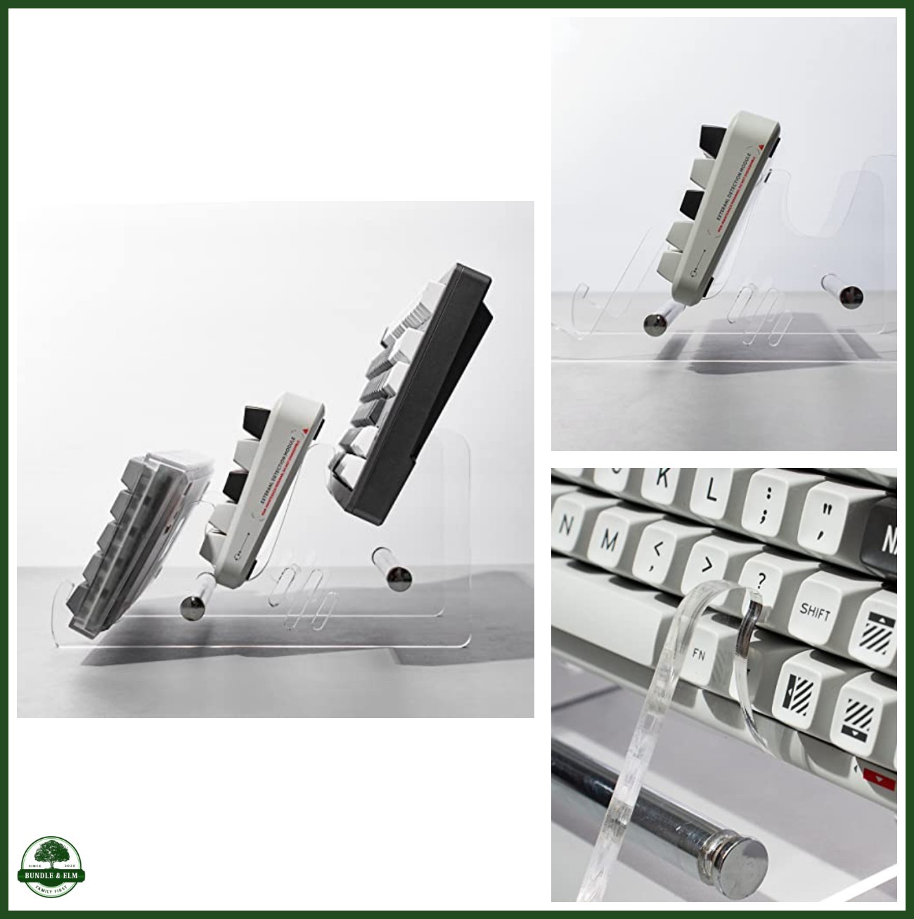 Keyboard Display Stand Acrylic Holder Durable Storage for Three Keyboards