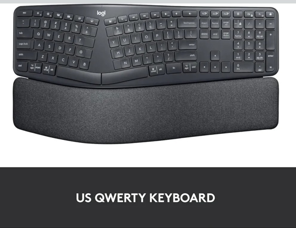 Logitech Ergo K860 Wireless Ergonomic Split Keyboard– Open Box, Keyboard Only