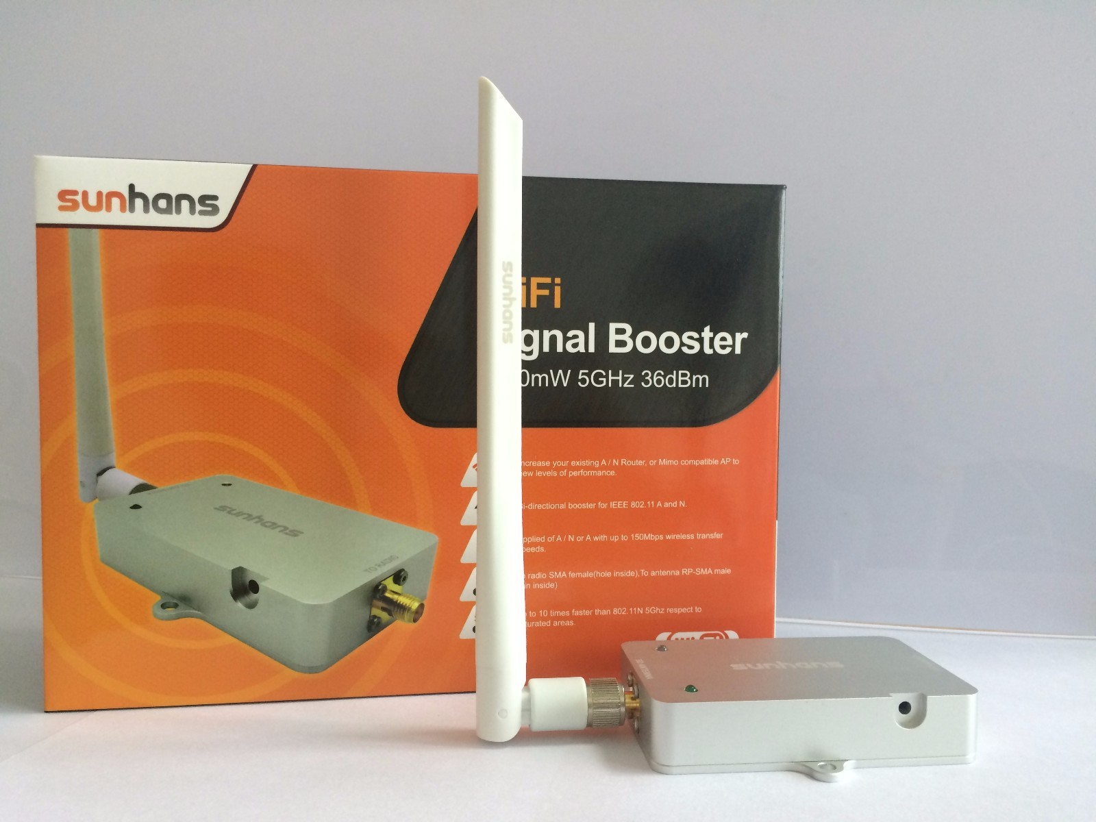 SUNHANS 5G-5.8Ghz 4W Wi-Fi Signal Booster Wireless LAN Indoor Signal Amplifier