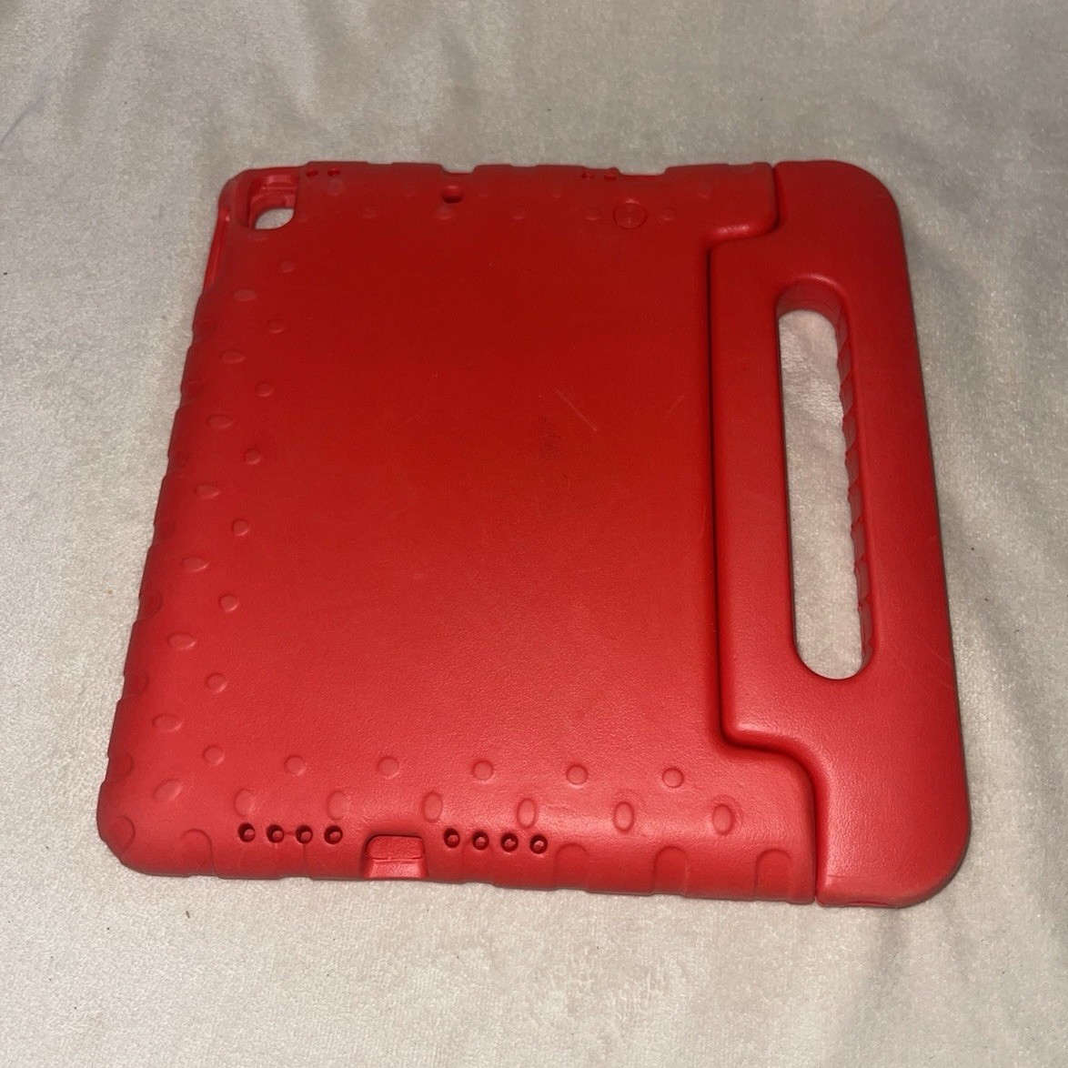 Red Silicone Shockproof Tablet Case Handle Integrated Stand Protective Shell