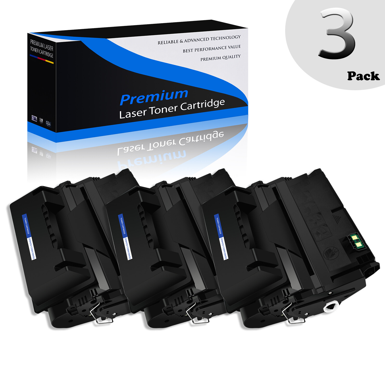 3PK Q5945A 45A Toner Cartridge For HP LaserJet M4345 M4345x M4345xm MFP 4345xs
