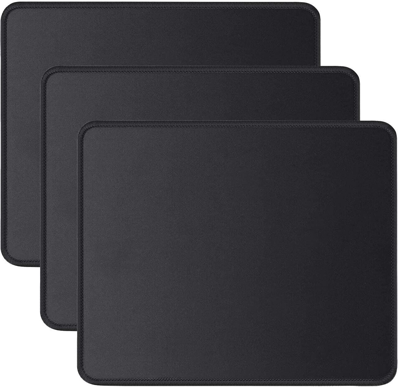 3X Non-Slip Mouse Pad Stitched Edge PC Laptop For Computer PC Gaming Rubber Base