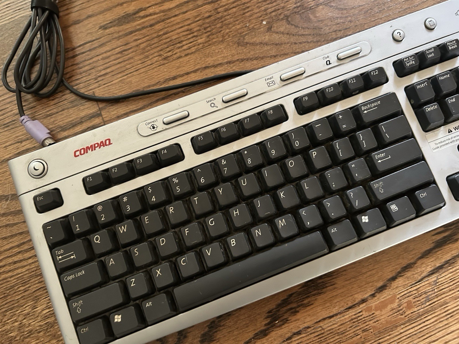 Vintage Compaq KB-0311 5187-5023 PS/2 Multimedia Keyboard Tested