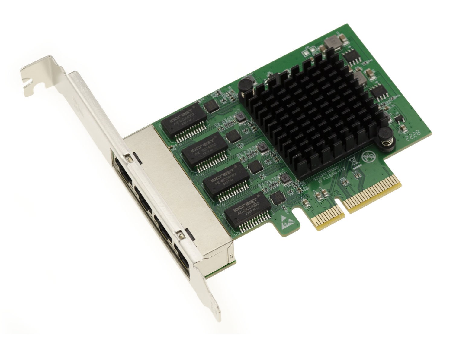 PCIe x4 - 4-Port LAN RJ45 Gigabit Ethernet 10 100 1000 Mbps - REALTEK RTL8111H