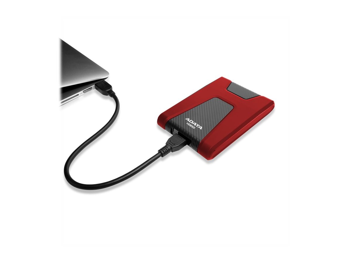 ADATA HD650 Portable Hard Drive USB 3.2 Gen1 Red Disk AHD650-1TU3-CRD