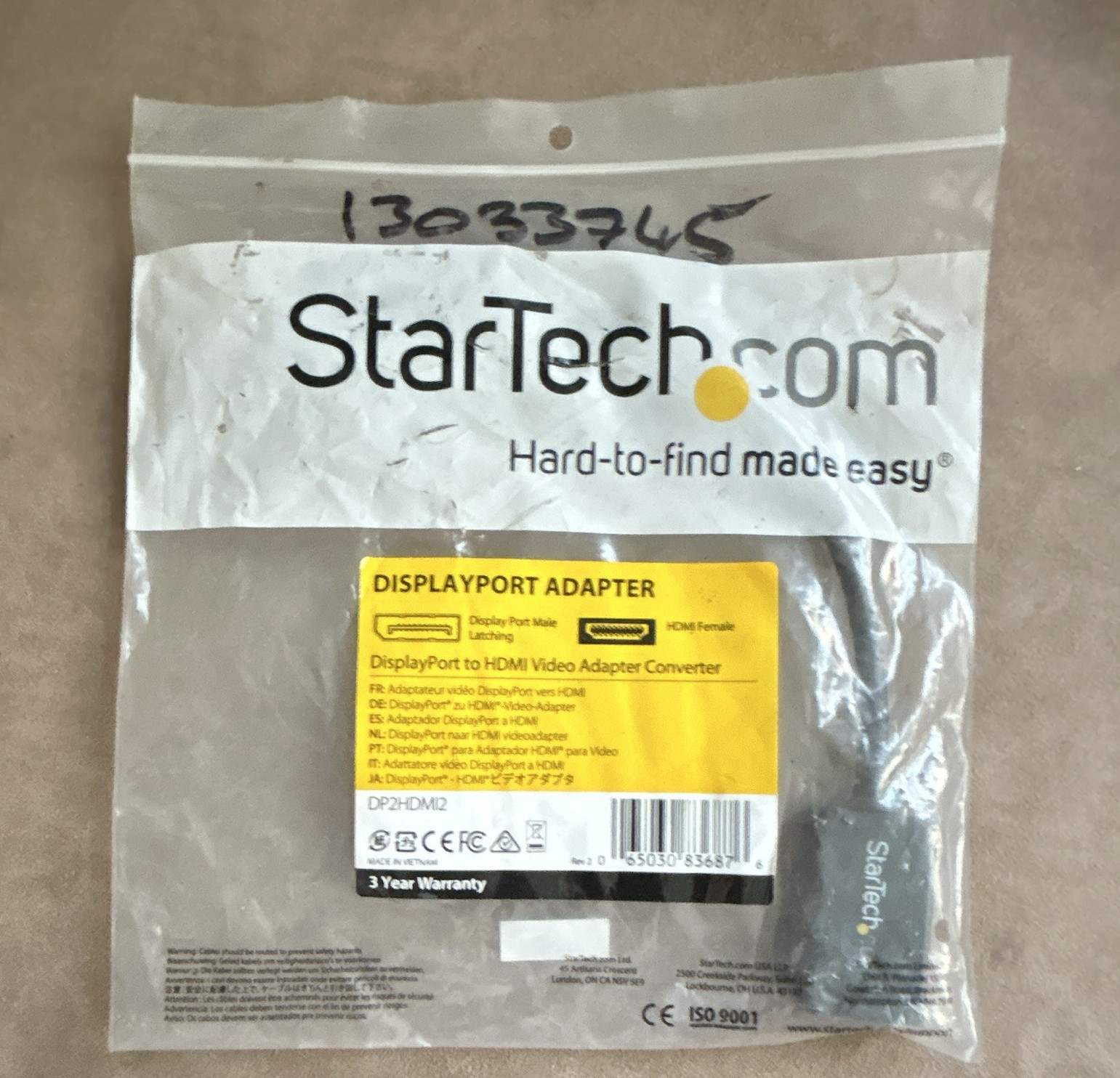 StarTech.com DP2HDMI2 DisplayPort to HDMI Adapter, Latching, Black