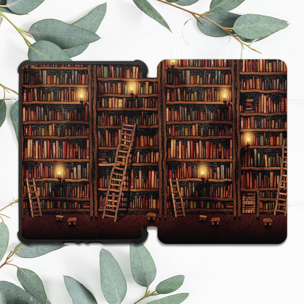 Bookshelf Library Book Retro Case For All-new Kindle 10th Gen Kindle Paperwhite