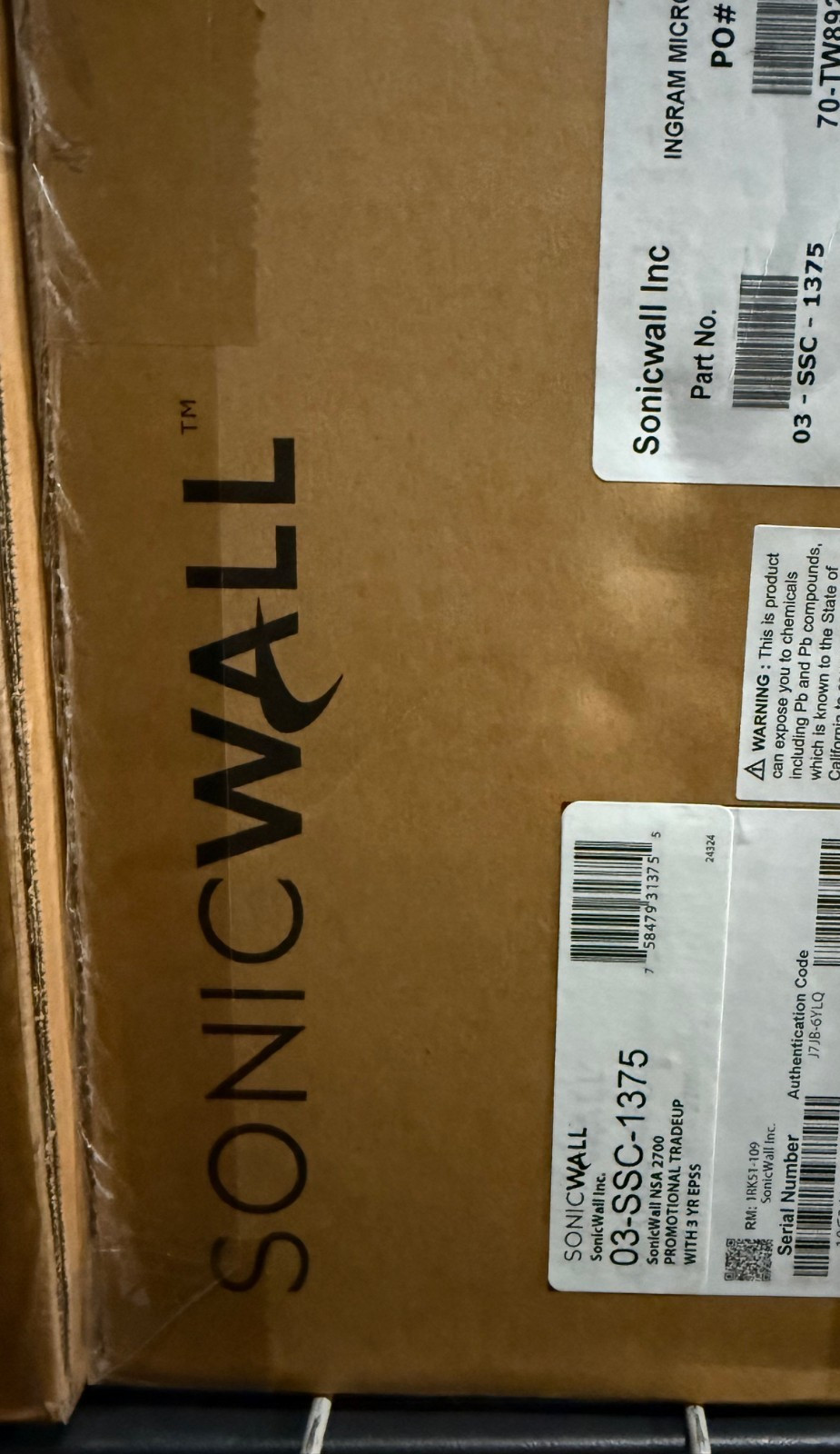 SonicWall NSA2700 PRIMARY Appliance | EPSS License | HUGE License 02/2032