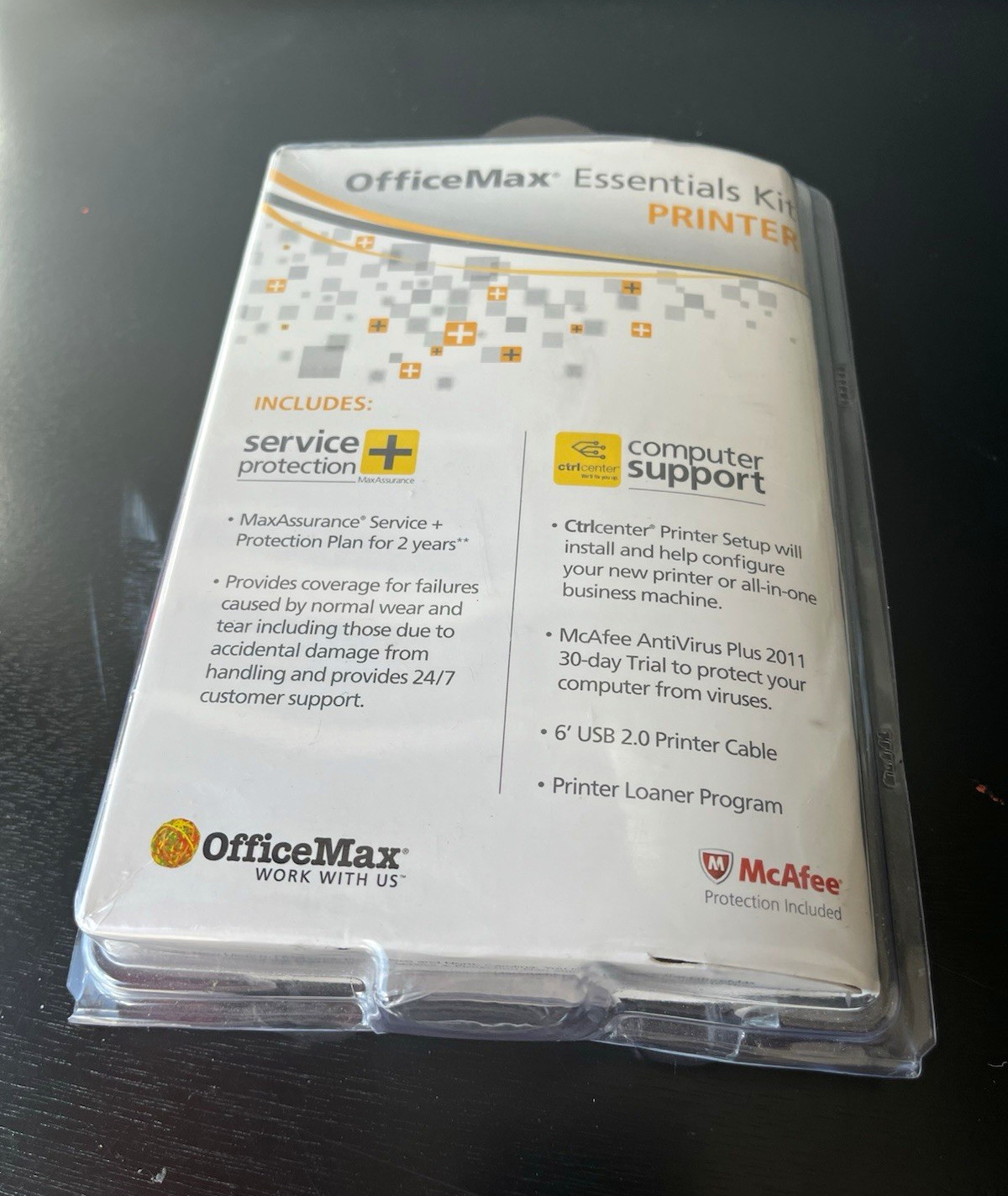 OfficeMax Essentials Kit for Printer w/ McAfee Antivirus Plus 2011 30-Day Trial
