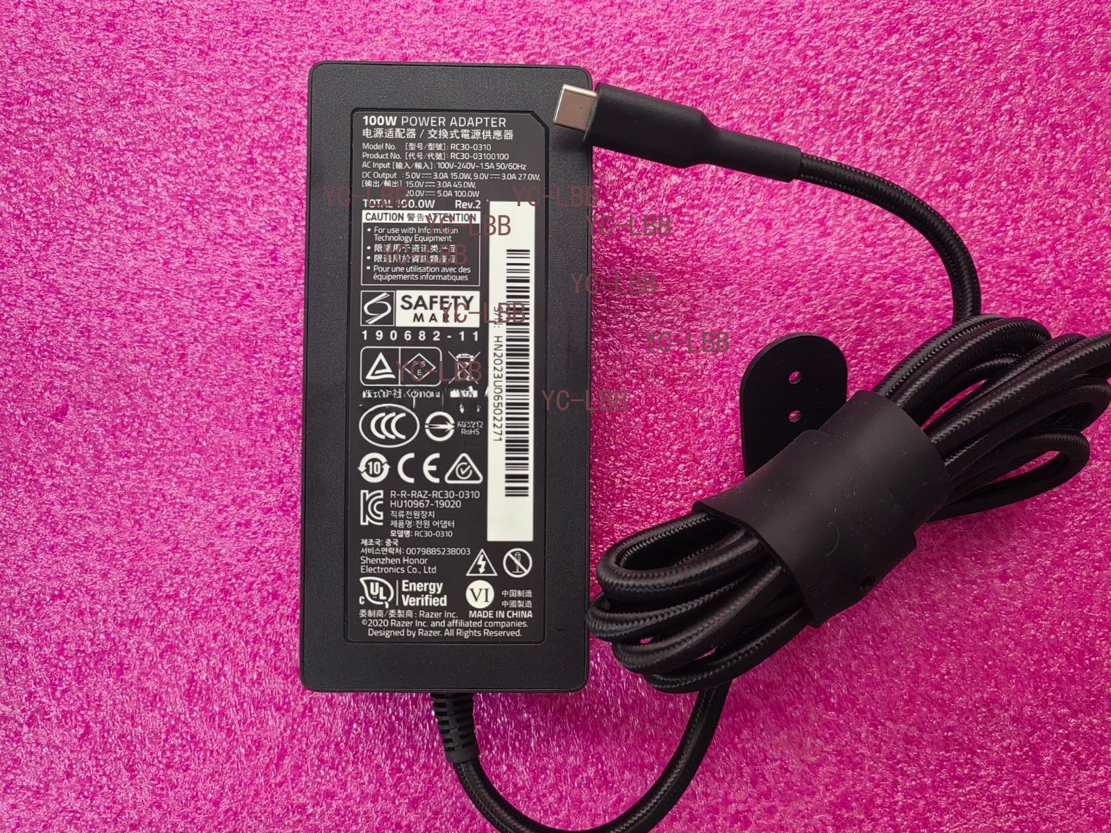 Genuine 20V5A USB-C 100W RC30-0310 for Razer Blade Stealth 13 RZ09-03102E22-R3U1