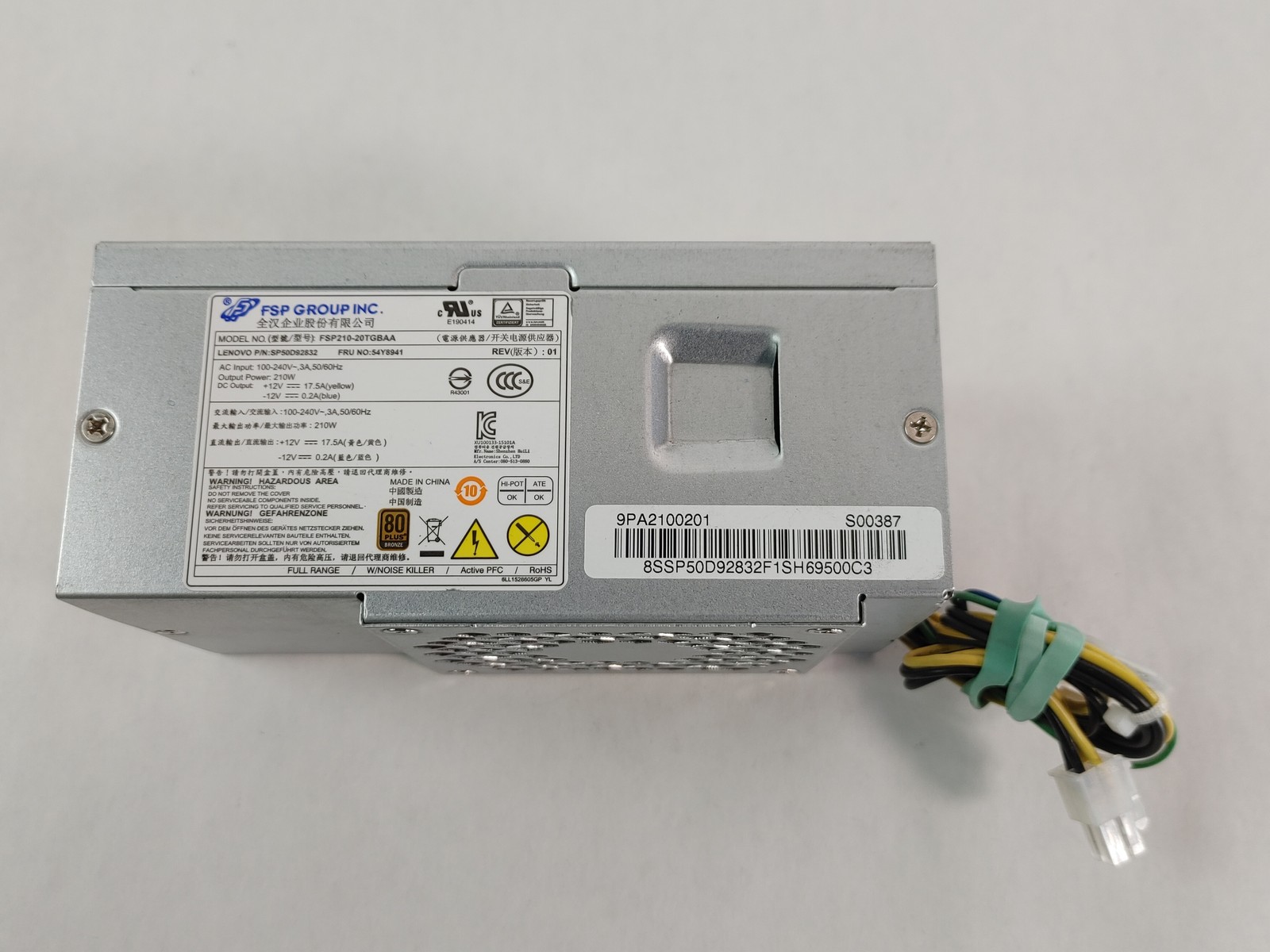 Lenovo ThinkCentre M900 10 Pin 210 W Desktop Power Supply 54Y8941
