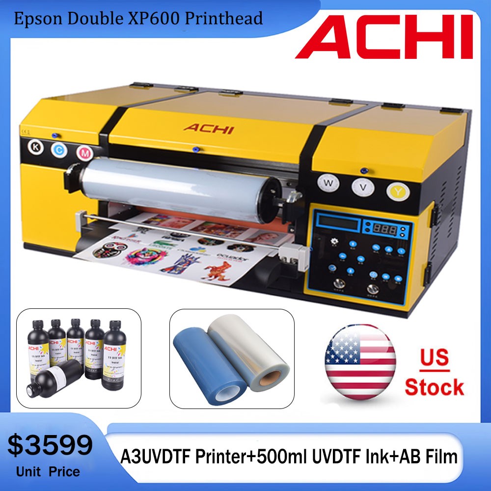 【US】A3 UV DTF Printer AB Film Transfer For Phone Case Metal Custom Logo Printing