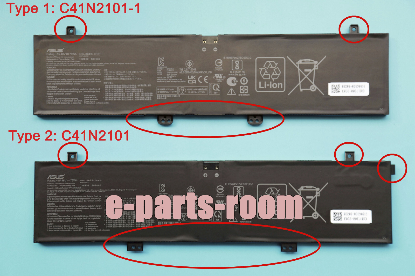 Genuine C41N2101 C41N2101-1 Battery for ASUS ROG Zephyrus G14 ZenBook PRO 17