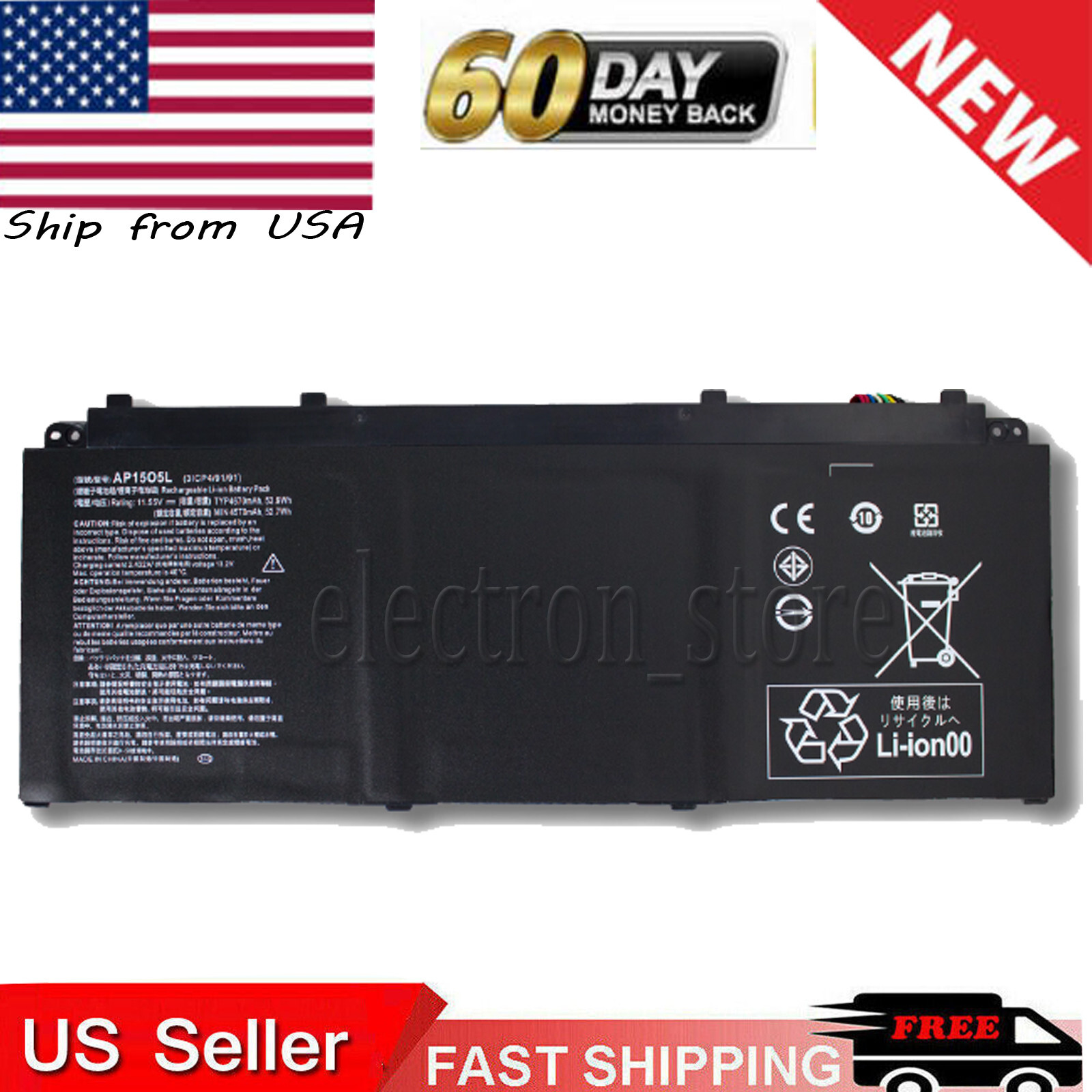 AP15O5L Battery For Acer Spin 5 SP513-52N-54SF Predator Triton 700 53.9W