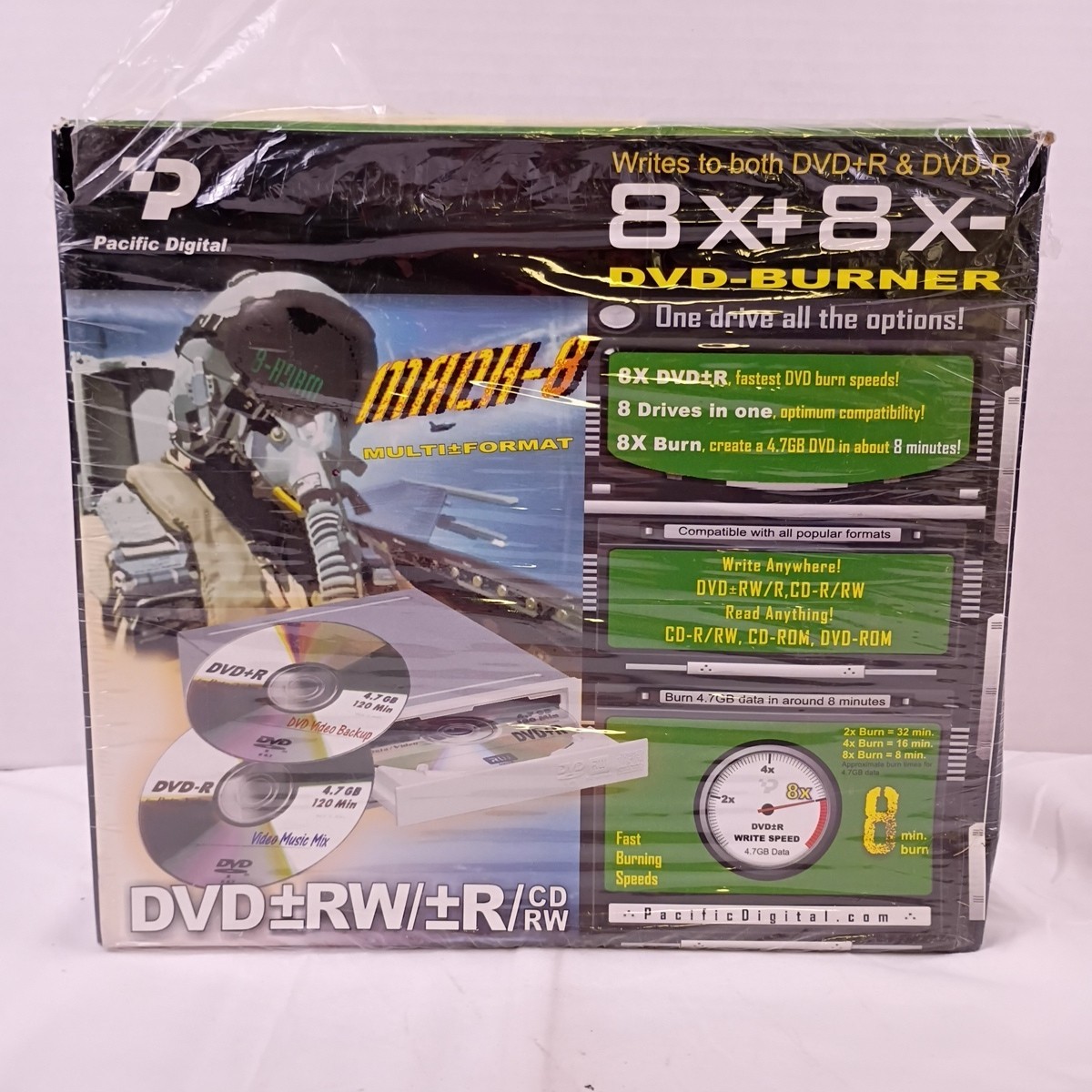 Pacific Digital Mach-8 Multiformat 8X8 DVD Internal Dual Rtl. Kit New in Box