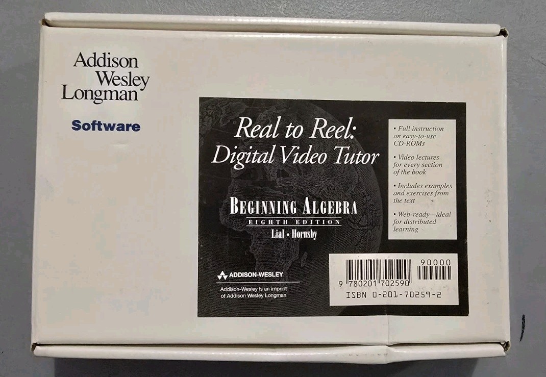 Addison-Wesley Real to Reel Digital Video Tutor Beginning Algebra 8th Edition CD