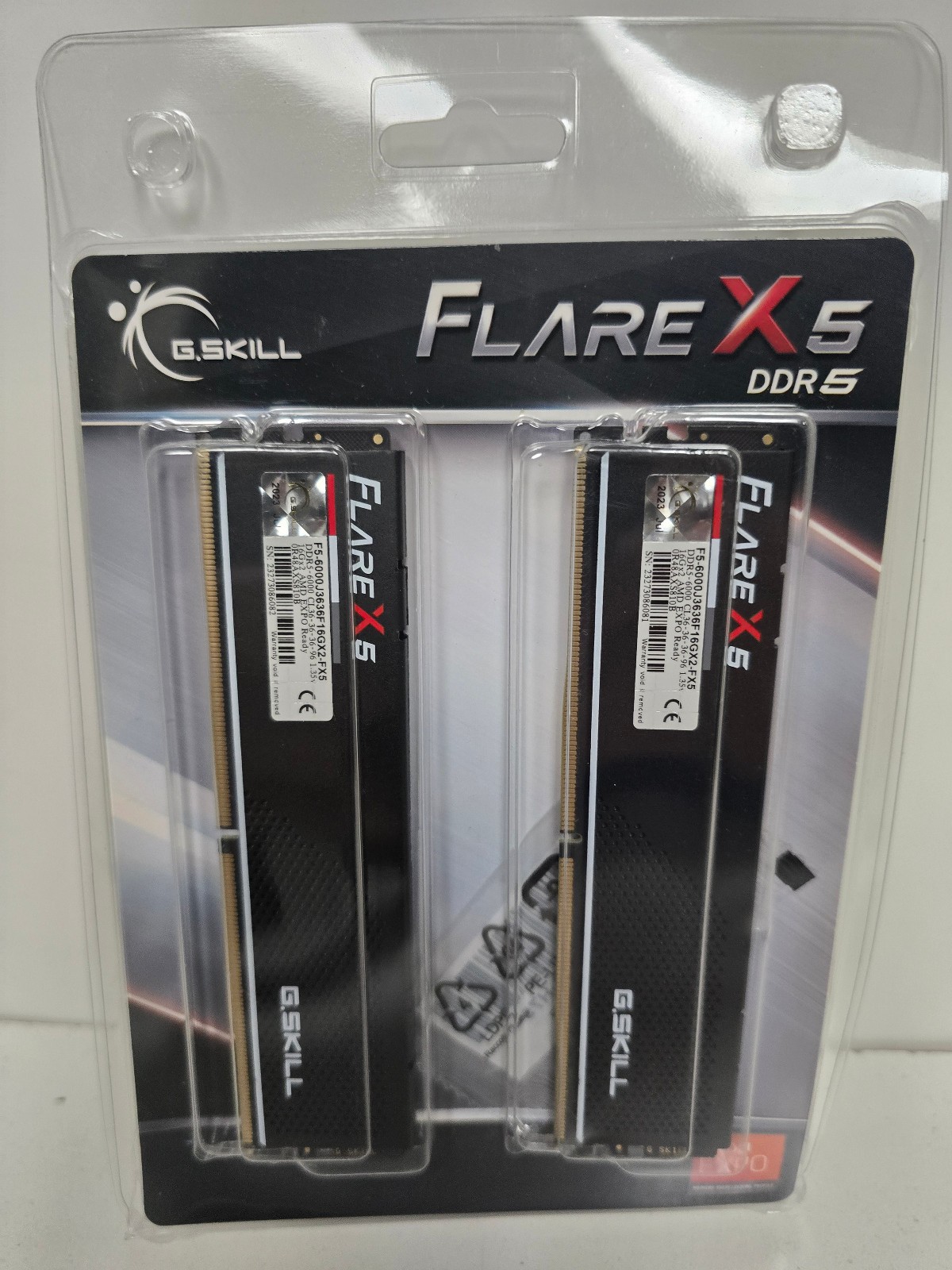 G.Skill Flare X5 Series 32GB (2 x 16GB) DDR5-6000 PC5-48000 CL36 Dual Channel
