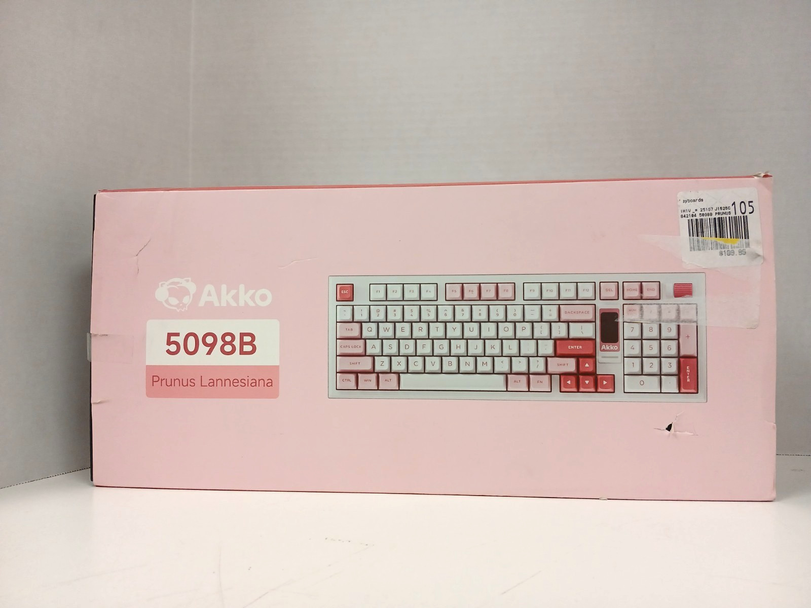 Akko 5098B Prunus Lannesiana Mechanical Keyboard With LCD Screen, Pink
