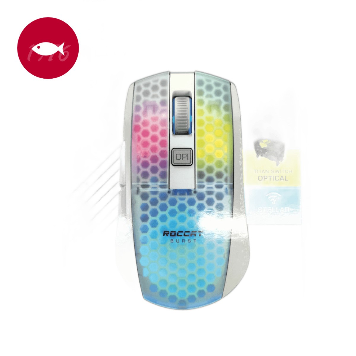 ROCCAT Wireless Mouse RGB Lighting 100h Battery Life with Box and Cable Japan