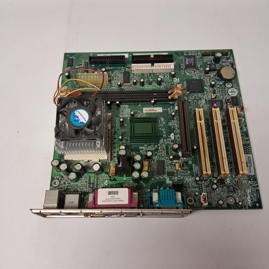 COMPAQ TR100 P/N: 21490 Motherboard w/ INTEL Celeron SL5VR 2 x 256mb RAM...W9S6