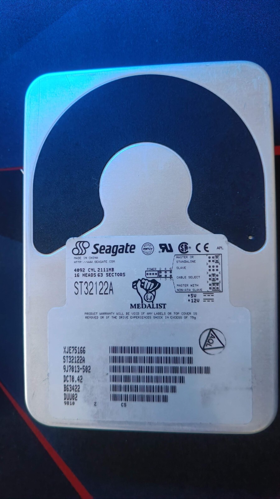 Seagate Medalist ST32122A 2.11 GB, Internal, 4500 RPM, 3.5" Hard Drive