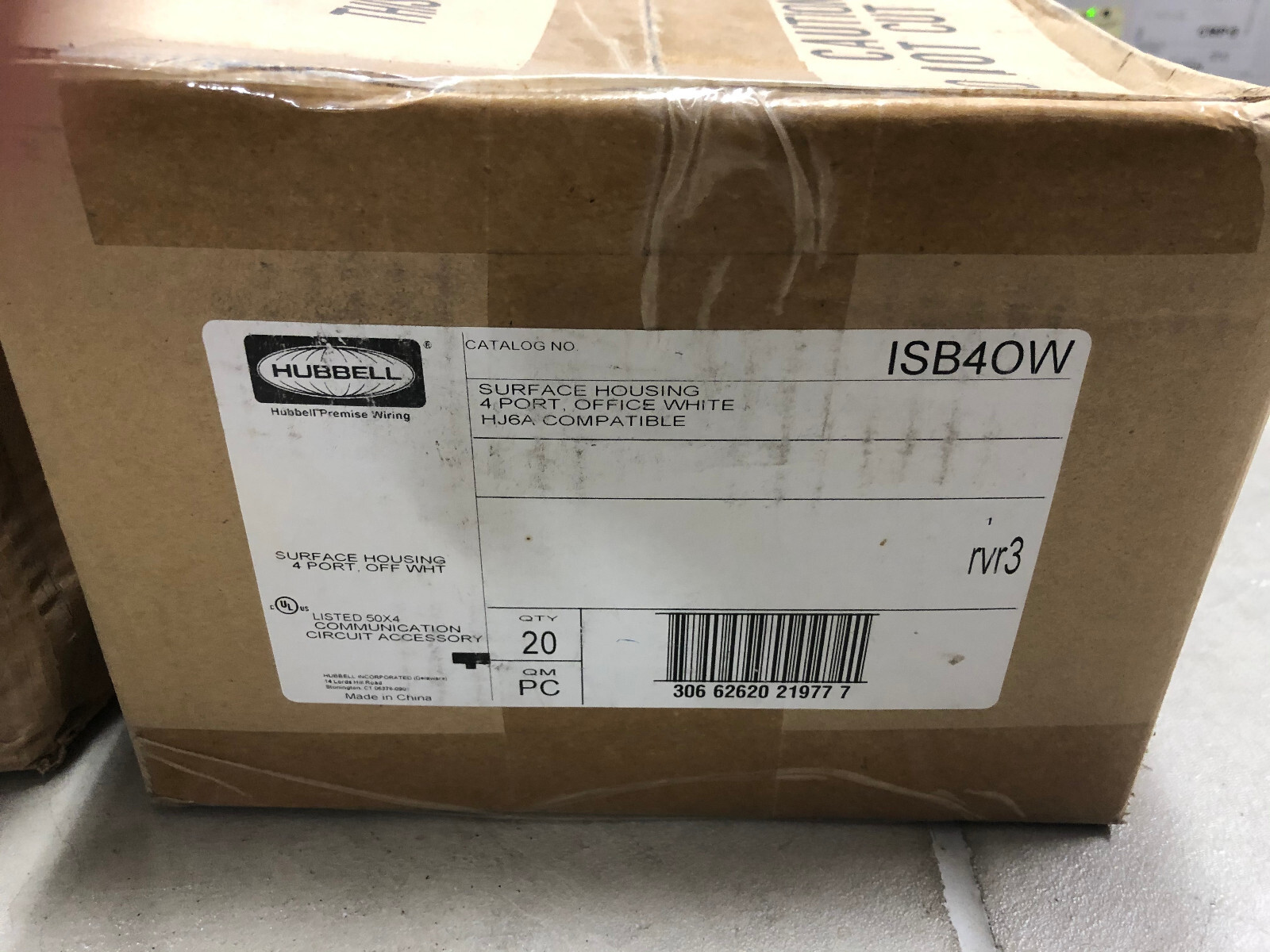 Lot of (20) Hubbell ISB4OW 4 Port Surface Mount Boxes - NEW 